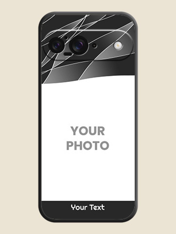 Custom Mixed Wave Lines on Photo On Space Black Custom Soft Matte Mobile Back Cover - Google Pixel 9 5G - alternate view