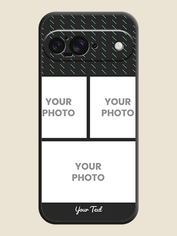Custom Cross Dotted Pattern with 2 Image Holder On Space Black Custom Soft Matte Mobile Back Cover - Google Pixel 9 5G - alternate view