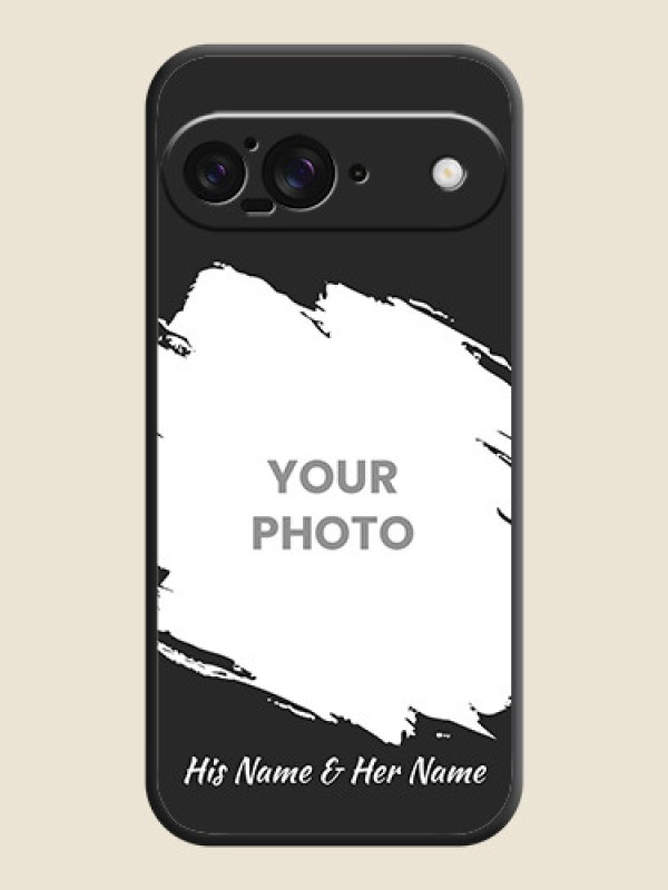 Custom Grunge Brush Strokes on Photo On Space Black Custom Soft Matte Mobile Back Cover - Google Pixel 9 5G - alternate view
