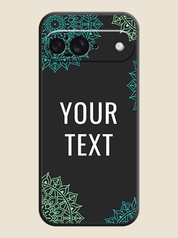 Custom Your Name with Floral Design On Space Black Custom Soft Matte Mobile Back Cover - Google Pixel 9 5G - alternate view