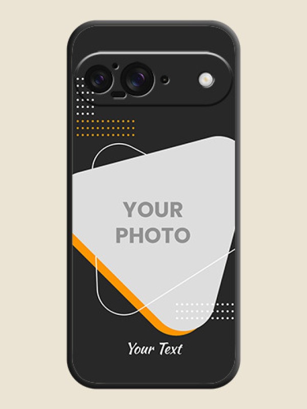 Custom Yellow Triangle on Photo On Space Black Custom Soft Matte Mobile Back Cover - Google Pixel 9 5G - alternate view