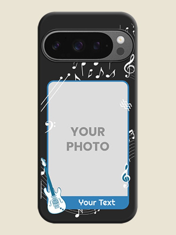 Custom Musical Theme Design with Text on Photo On Space Black Custom Soft Matte Mobile Back Cover - Google Pixel 9 Pro 5G - alternate view