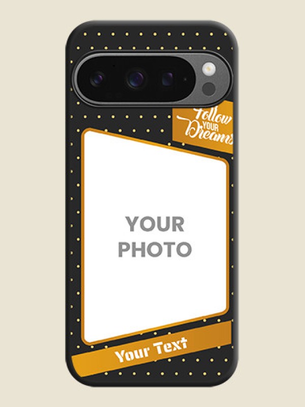 Custom Follow Your Dreams with White Dots On Space Black Custom Soft Matte Mobile Back Cover - Google Pixel 9 Pro 5G - alternate view