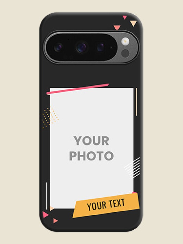 Custom Photo Frame with Triangle Small Dots on Photo On Space Black Custom Soft Matte Mobile Back Cover - Google Pixel 9 Pro 5G - alternate view