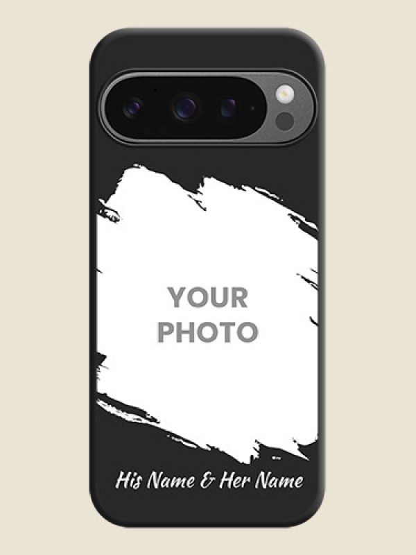 Custom Grunge Brush Strokes on Photo On Space Black Custom Soft Matte Mobile Back Cover - Google Pixel 9 Pro 5G - alternate view