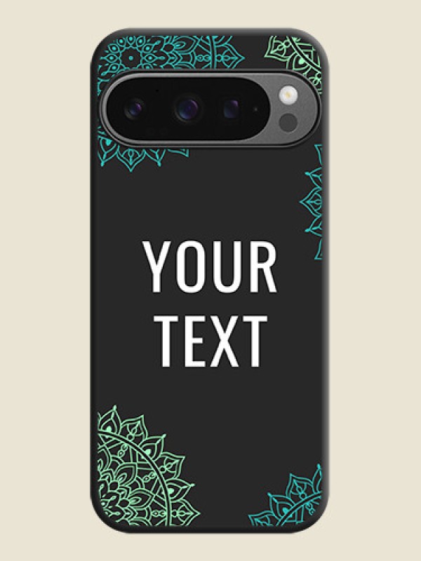 Custom Your Name with Floral Design On Space Black Custom Soft Matte Mobile Back Cover - Google Pixel 9 Pro 5G - alternate view