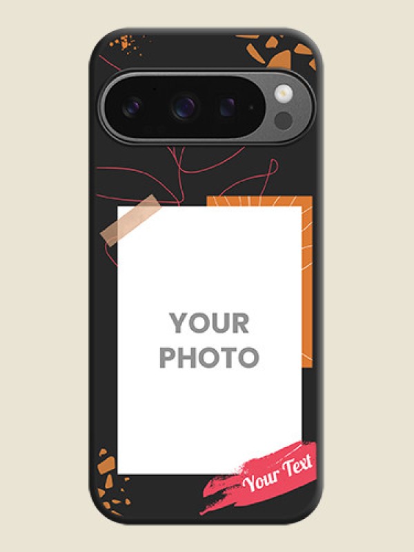 Custom Orange Photo Frame On Space Black Custom Soft Matte Mobile Back Cover - Google Pixel 9 Pro 5G - alternate view