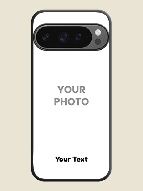 Custom Full Single Pic Upload With Text On Space Black Custom Soft Matte Mobile Back Cover - Google Pixel 9 Pro 5G - alternate view
