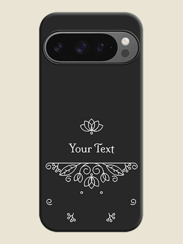 Custom Lotus Garden Custom Text On Space Black Custom Soft Matte Mobile Back Cover - Google Pixel 9 Pro 5G - alternate view