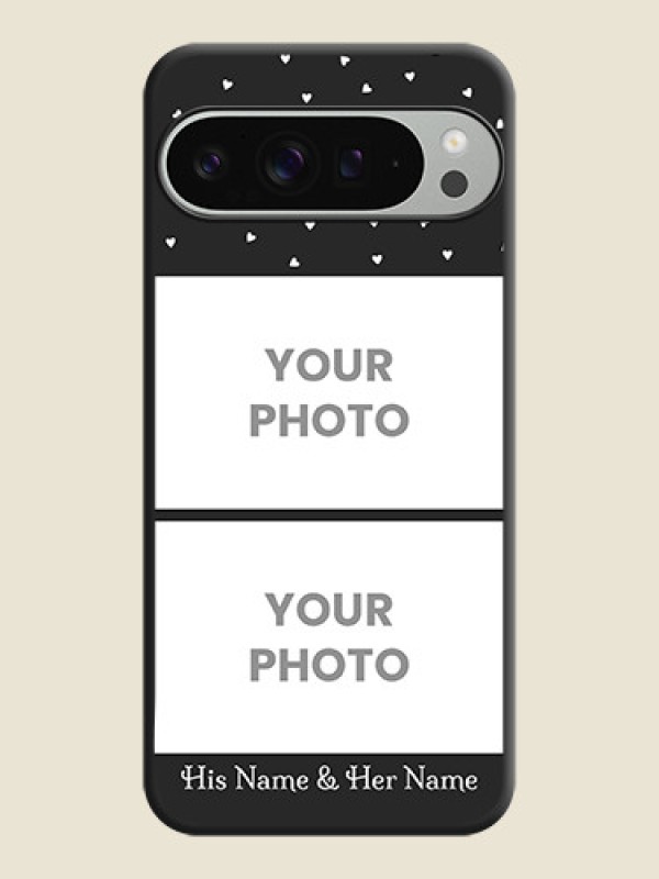 Custom Miniature Love Symbols with Name On Space Black Custom Soft Matte Mobile Back Cover - Pixel 9 Pro Xl - alternate view