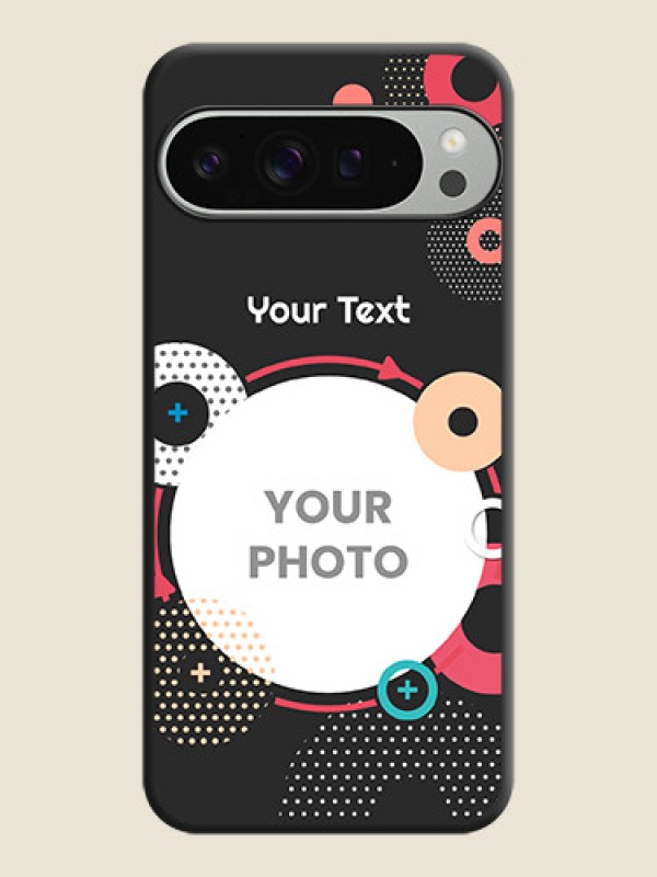 Custom Multicoloured Round Image On Space Black Custom Soft Matte Mobile Back Cover - Pixel 9 Pro Xl - alternate view