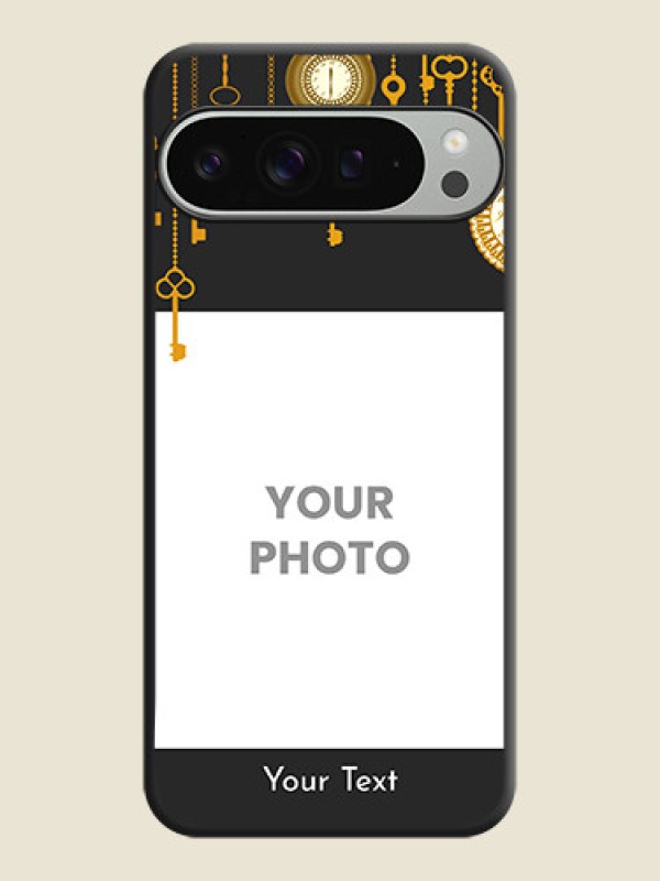 Custom Decorative Design with Text On Space Black Custom Soft Matte Mobile Back Cover - Pixel 9 Pro Xl - alternate view