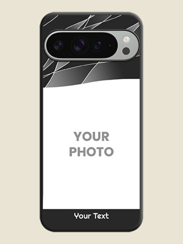 Custom Mixed Wave Lines on Photo On Space Black Custom Soft Matte Mobile Back Cover - Pixel 9 Pro Xl - alternate view