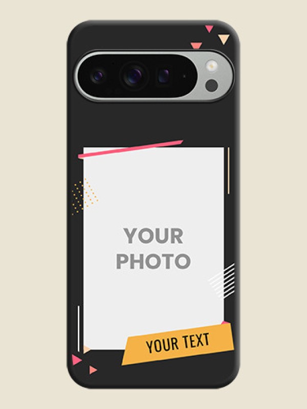 Custom Photo Frame with Triangle Small Dots on Photo On Space Black Custom Soft Matte Mobile Back Cover - Pixel 9 Pro Xl - alternate view