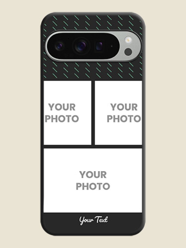 Custom Cross Dotted Pattern with 2 Image Holder On Space Black Custom Soft Matte Mobile Back Cover - Pixel 9 Pro Xl - alternate view