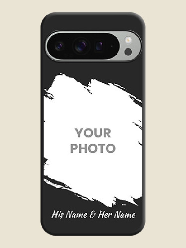 Custom Grunge Brush Strokes on Photo On Space Black Custom Soft Matte Mobile Back Cover - Pixel 9 Pro Xl - alternate view