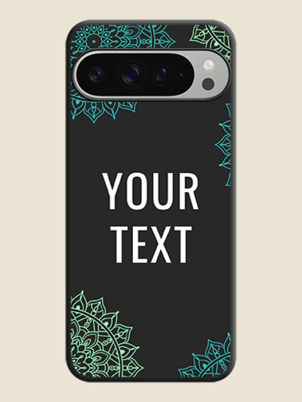 Custom Your Name with Floral Design On Space Black Custom Soft Matte Mobile Back Cover - Pixel 9 Pro Xl - alternate view