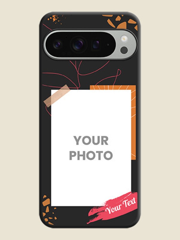 Custom Orange Photo Frame On Space Black Custom Soft Matte Mobile Back Cover - Pixel 9 Pro Xl - alternate view