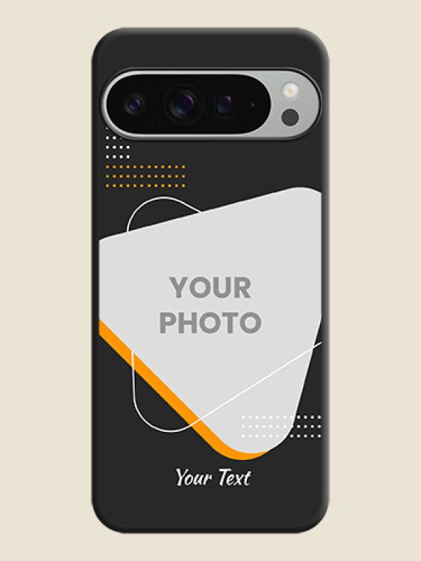 Custom Yellow Triangle on Photo On Space Black Custom Soft Matte Mobile Back Cover - Pixel 9 Pro Xl - alternate view