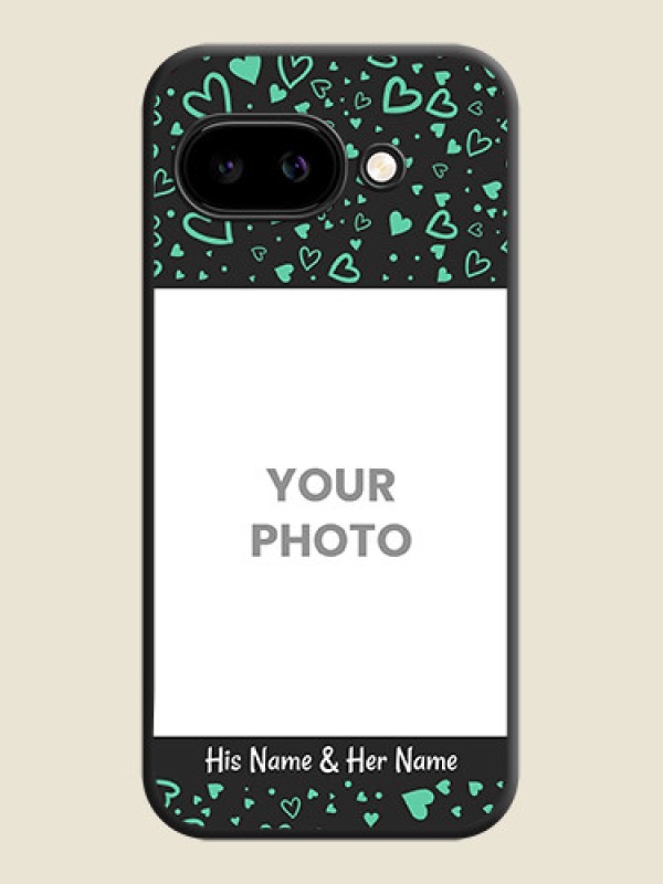 Custom Sea Green Indefinite Love Pattern on Photo On Space Black Custom Soft Matte Mobile Back Cover - Google Pixel 9A 5G - alternate view