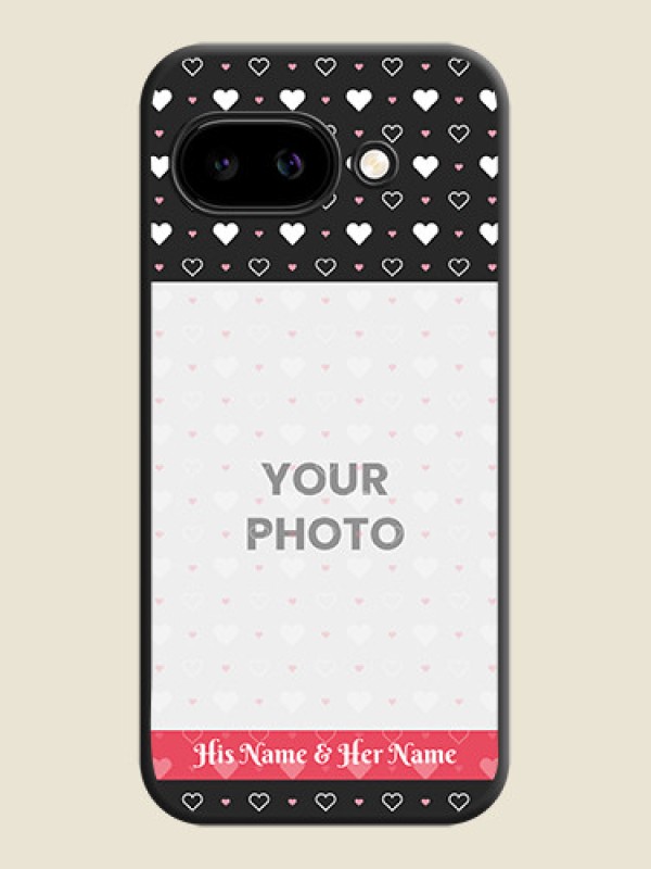 Custom White Color Love Symbols with Text Design on Photo On Space Black Custom Soft Matte Mobile Back Cover - Google Pixel 9A 5G - alternate view