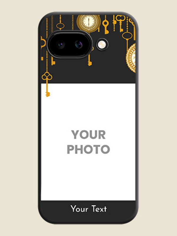 Custom Decorative Design with Text On Space Black Custom Soft Matte Mobile Back Cover - Google Pixel 9A 5G - alternate view