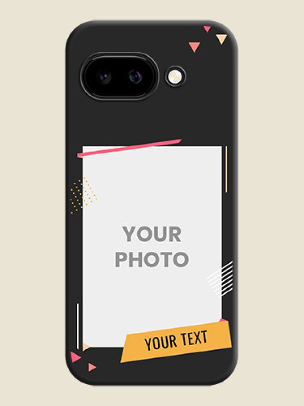 Custom Photo Frame with Triangle Small Dots on Photo On Space Black Custom Soft Matte Mobile Back Cover - Google Pixel 9A 5G - alternate view