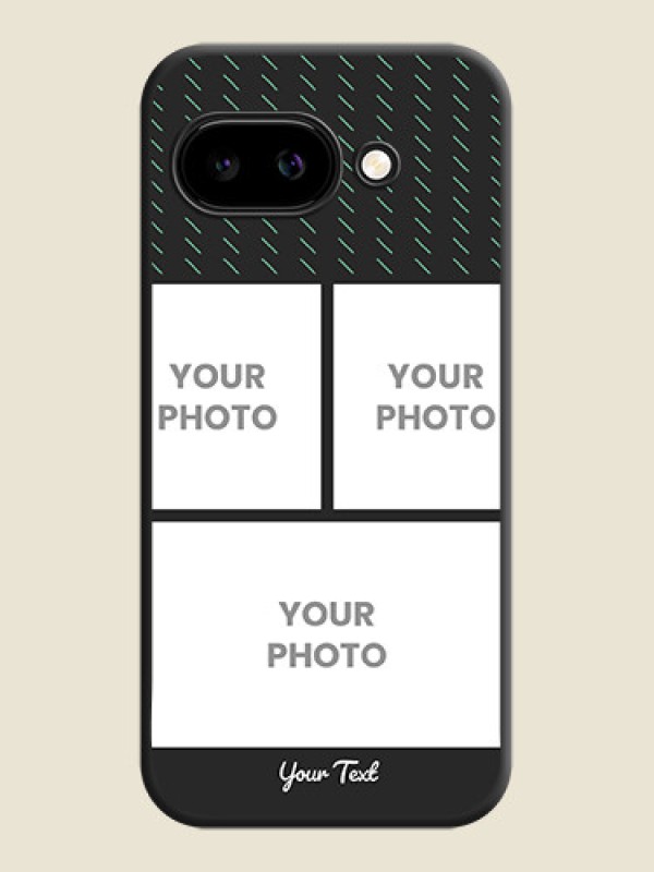 Custom Cross Dotted Pattern with 2 Image Holder On Space Black Custom Soft Matte Mobile Back Cover - Google Pixel 9A 5G - alternate view