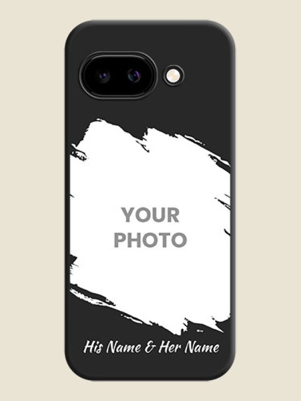 Custom Grunge Brush Strokes on Photo On Space Black Custom Soft Matte Mobile Back Cover - Google Pixel 9A 5G - alternate view