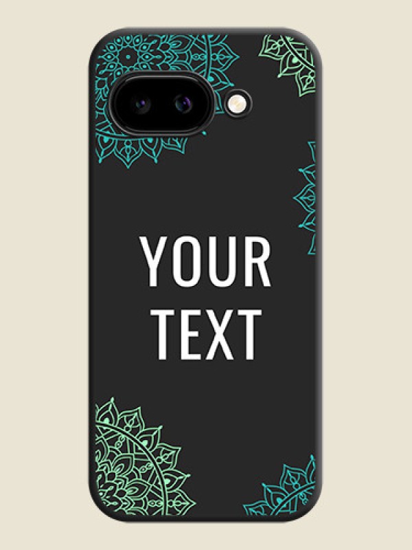 Custom Your Name with Floral Design On Space Black Custom Soft Matte Mobile Back Cover - Google Pixel 9A 5G - alternate view