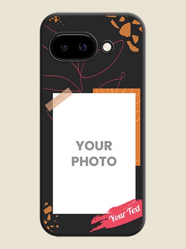 Custom Orange Photo Frame On Space Black Custom Soft Matte Mobile Back Cover - Google Pixel 9A 5G - alternate view