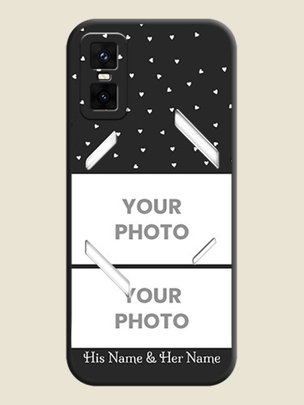 Custom Miniature Love Symbols with Name On Space Black Custom Soft Matte Mobile Back Cover - Infinix GT 30 Pro 5G - alternate view