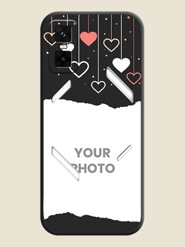 Custom Love Hangings with Splash Wave Picture On Space Black Custom Soft Matte Mobile Back Cover - Infinix GT 30 Pro 5G - alternate view