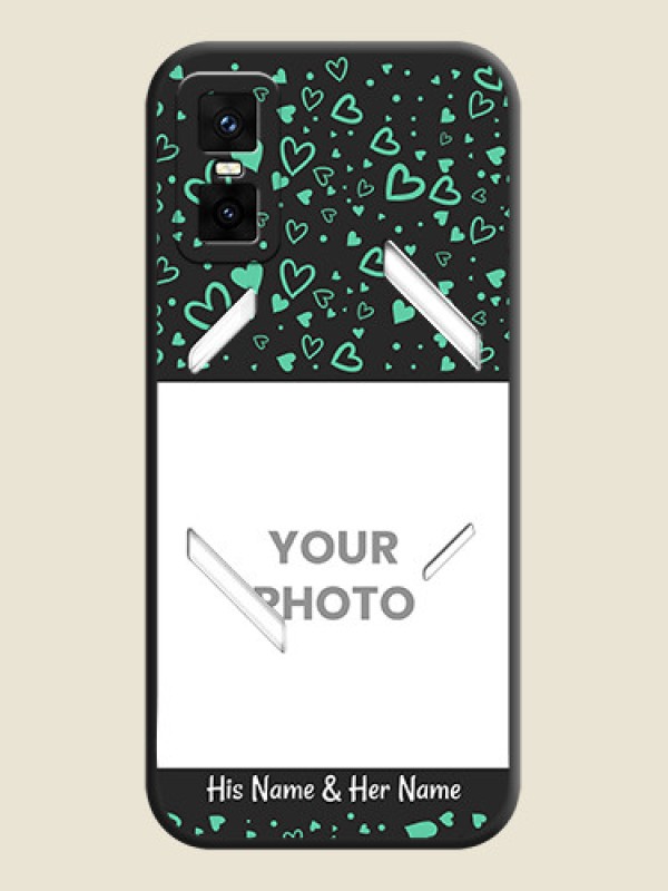 Custom Sea Green Indefinite Love Pattern on Photo On Space Black Custom Soft Matte Mobile Back Cover - Infinix GT 30 Pro 5G - alternate view