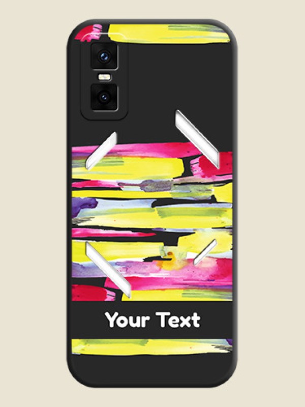 Custom Brush Coloured On Space Black Custom Soft Matte Mobile Back Cover - Infinix GT 30 Pro 5G - alternate view