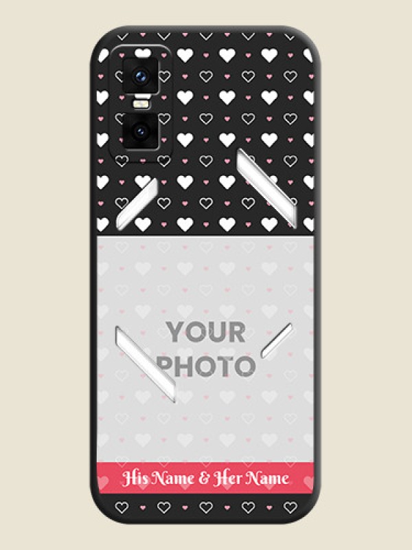 Custom White Color Love Symbols with Text Design on Photo On Space Black Custom Soft Matte Mobile Back Cover - Infinix GT 30 Pro 5G - alternate view