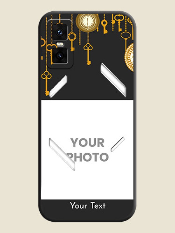 Custom Decorative Design with Text On Space Black Custom Soft Matte Mobile Back Cover - Infinix GT 30 Pro 5G - alternate view