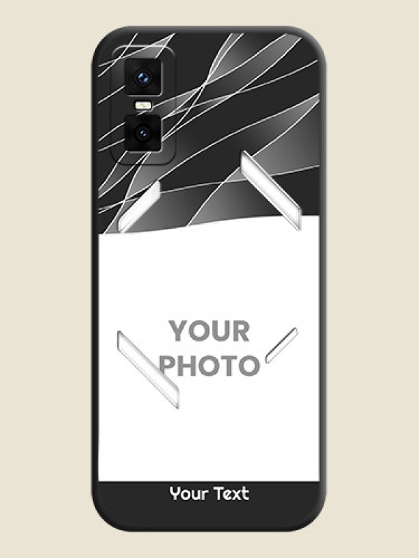 Custom Mixed Wave Lines on Photo On Space Black Custom Soft Matte Mobile Back Cover - Infinix GT 30 Pro 5G - alternate view