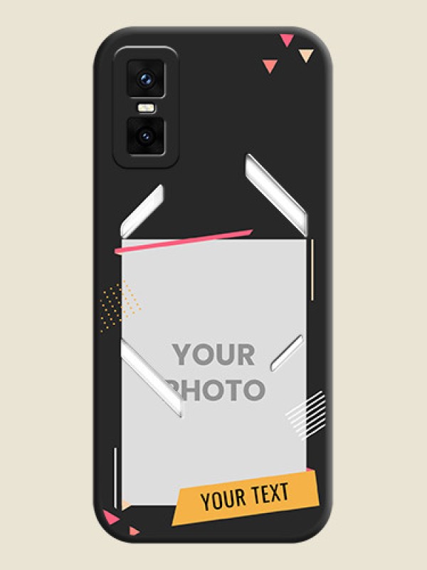 Custom Photo Frame with Triangle Small Dots on Photo On Space Black Custom Soft Matte Mobile Back Cover - Infinix GT 30 Pro 5G - alternate view