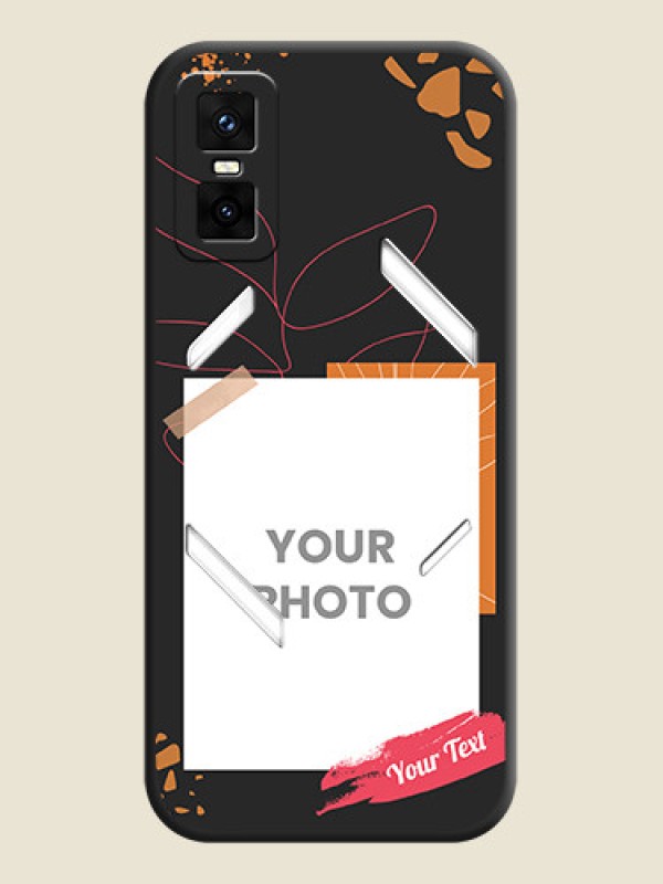 Custom Orange Photo Frame On Space Black Custom Soft Matte Mobile Back Cover - Infinix GT 30 Pro 5G - alternate view