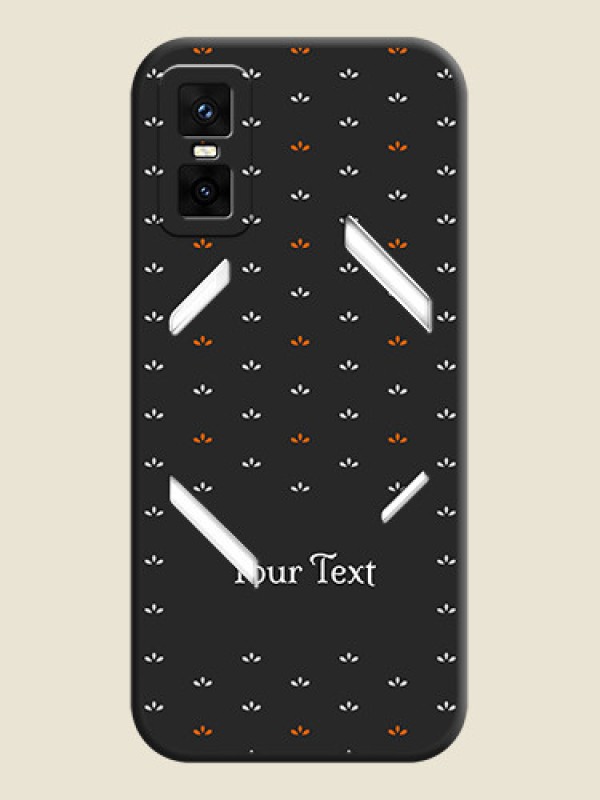 Custom Simple Pattern With Custom Text On Space Black Custom Soft Matte Mobile Back Cover - Infinix GT 30 Pro 5G - alternate view