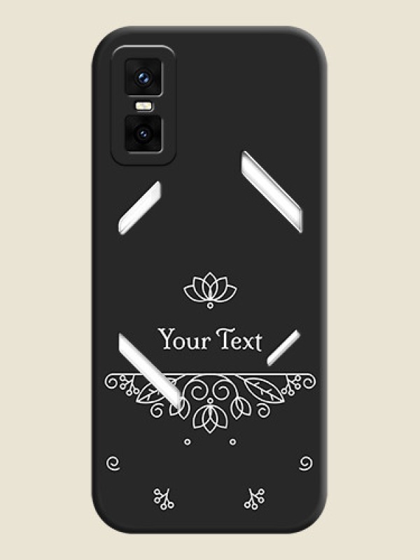 Custom Lotus Garden Custom Text On Space Black Custom Soft Matte Mobile Back Cover - Infinix GT 30 Pro 5G - alternate view
