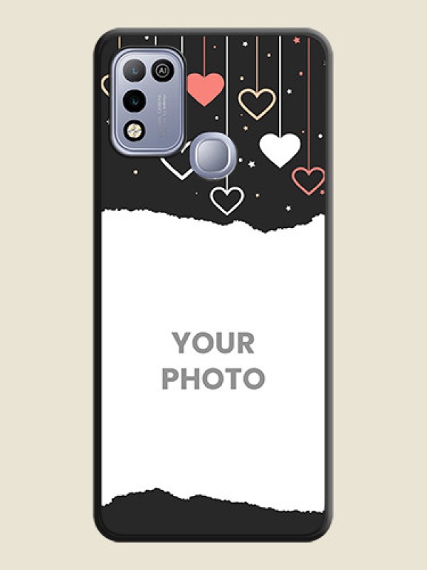 Custom Love Hangings with Splash Wave Picture on Space Black Custom Soft Matte Phone Back Cover - Infinix Hot 10 Play - alternate view