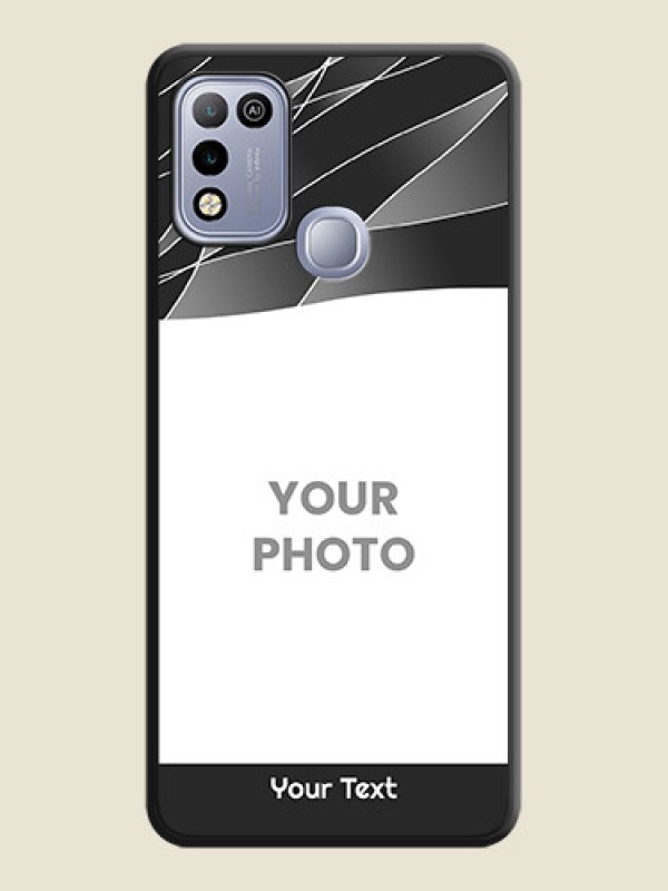 Custom Mixed Wave Lines on Photo on Space Black Soft Matte Mobile Cover - Infinix Hot 10 Play - alternate view