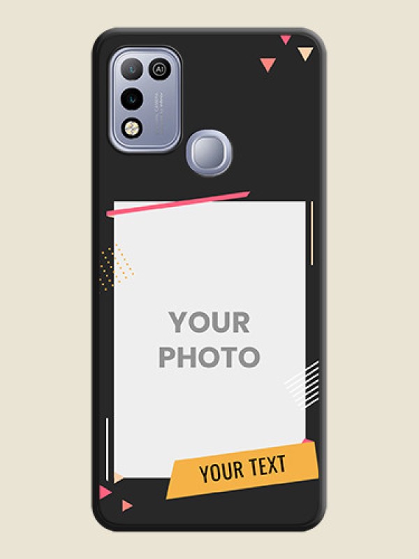 Custom Photo Frame with Triangle Small Dots on Photo on Space Black Soft Matte Back Cover - Infinix Hot 10 Play - alternate view