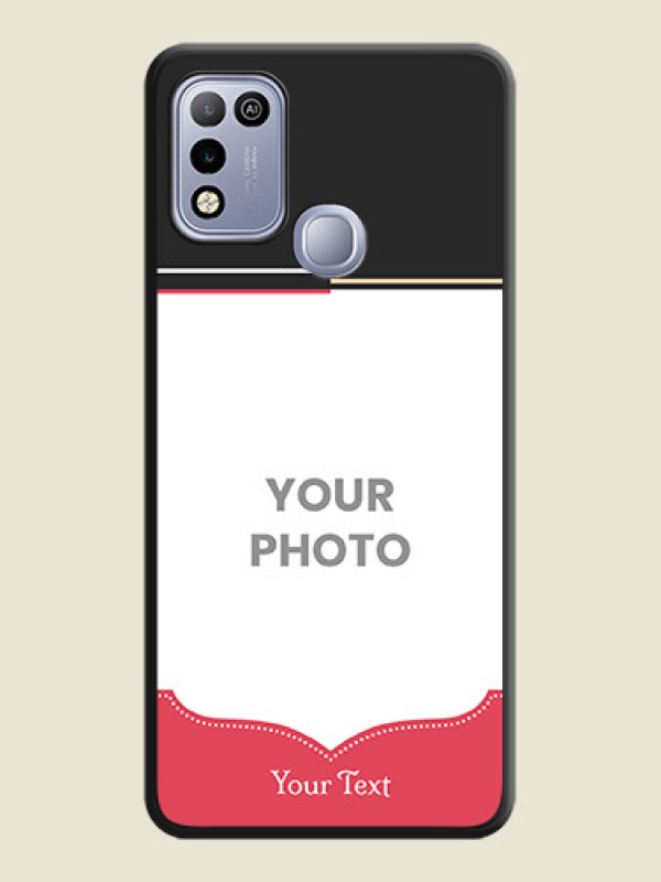 Custom Classic Plain Design with Name on Photo on Space Black Soft Matte Phone Cover - Infinix Hot 10 Play - alternate view