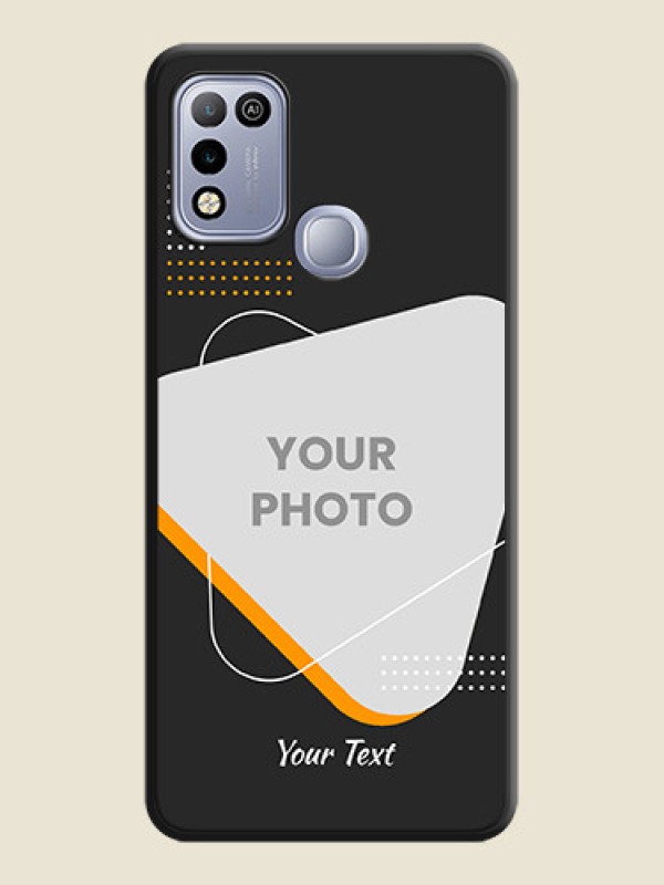 Custom Yellow Triangle on Photo on Space Black Soft Matte Phone Cover - Infinix Hot 10 Play - alternate view
