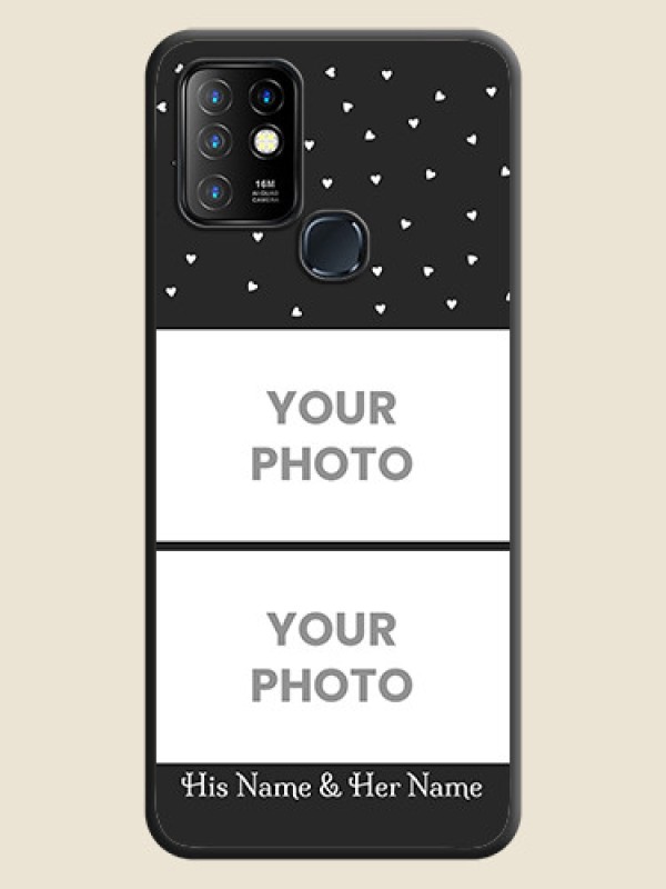 Custom Miniature Love Symbols with Name on Space Black Custom Soft Matte Back Cover - Infinix Hot 10 - alternate view