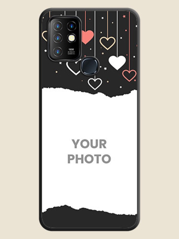 Custom Love Hangings with Splash Wave Picture on Space Black Custom Soft Matte Phone Back Cover - Infinix Hot 10 - alternate view