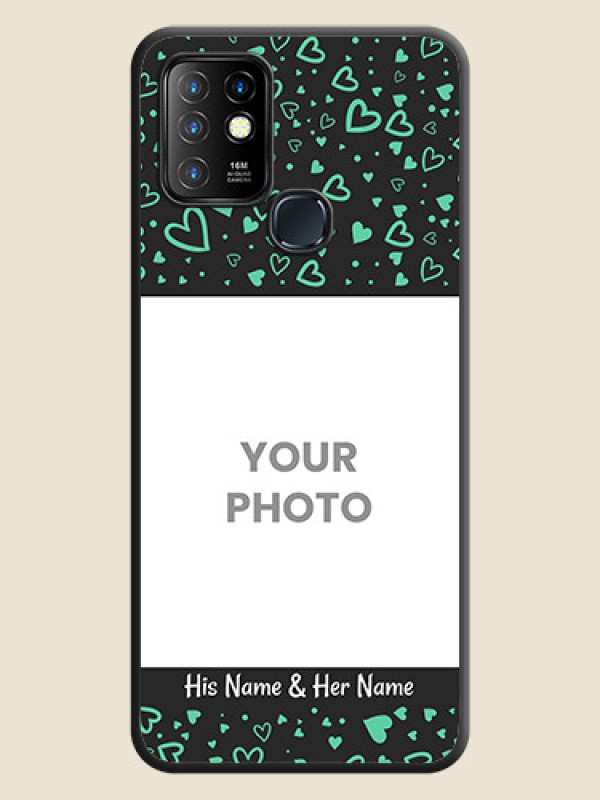 Custom Sea Green Indefinite Love Pattern on Photo on Space Black Soft Matte Mobile Cover - Infinix Hot 10 - alternate view